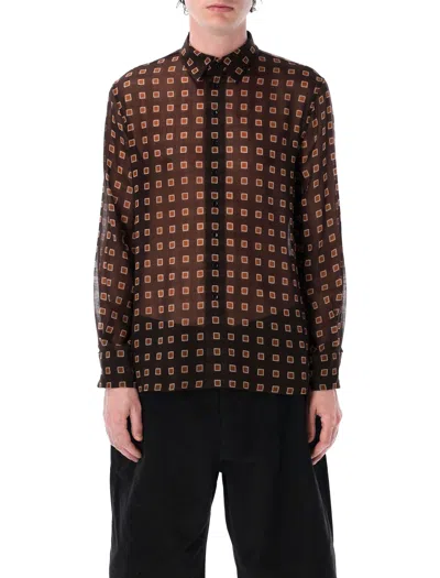 SAINT LAURENT SAINT LAURENT SQUARED WOOL ETAMINE SHIRT