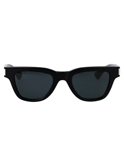 Saint Laurent Black-crystal-black Recycled Acetate Sunglasses