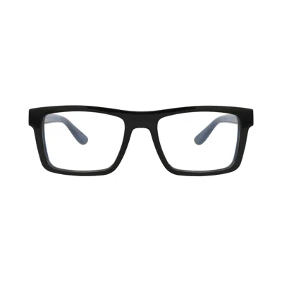 Pre-owned Saint Laurent Square-frame Acetate Optical Frames 'black/transparent' | Men's Size Onesize