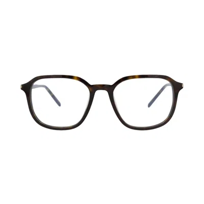 Pre-owned Saint Laurent Square-frame Acetate Optical Frames 'havana/transparent' | Brown | Men's Size Onesize