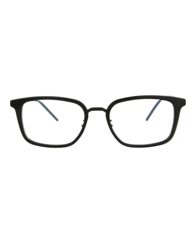 Pre-owned Saint Laurent Squareframe Acetate Optical Frames In Black Black Transparent (sl452fslim/30011111/001)