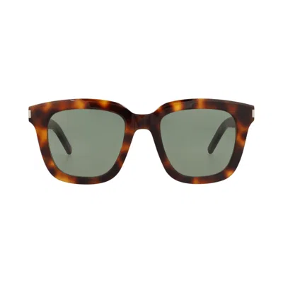 Pre-owned Saint Laurent Square-frame Acetate Sunglasses 'havana/green' | Brown | Women's Size Onesize