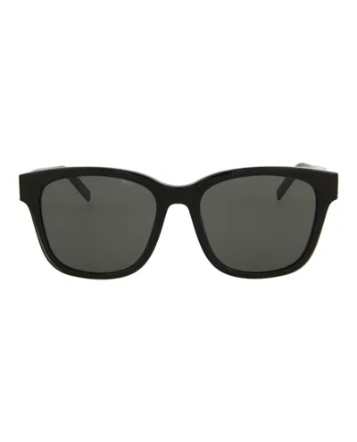 Pre-owned Saint Laurent Squareframe Acetate Sunglasses In Black Black Grey (slm68/30009176/001)