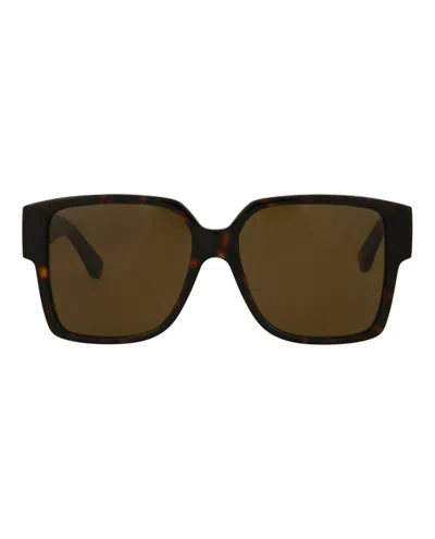 Pre-owned Saint Laurent Squareframe Acetate Sunglasses In Shiny Dark Havana (slm9/30001591/003)