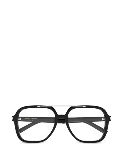 Saint Laurent Square-frame Glasses In Black