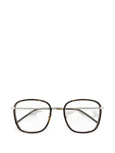 Saint Laurent Square-frame Glasses In Brown