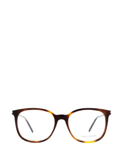 Saint Laurent Square-frame Glasses In Metallic