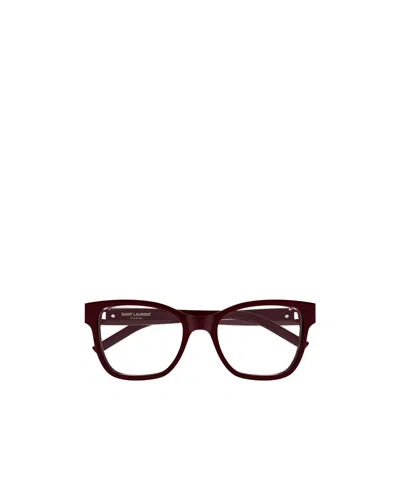 Saint Laurent Square-frame Glasses In Green