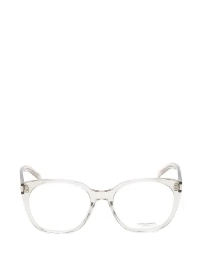 Saint Laurent Square-frame Glasses In Transparent