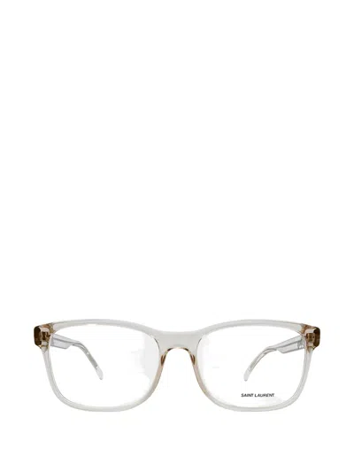 Saint Laurent Square-frame Glasses In Neutral