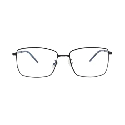 Pre-owned Saint Laurent Square-frame Metal Optical Frames 'black Transparent' | Men's Size Onesize
