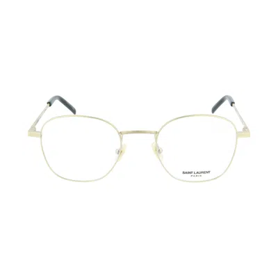 Pre-owned Saint Laurent Square-frame Optical Frames 'gold Clear' | Men's Size Onesize