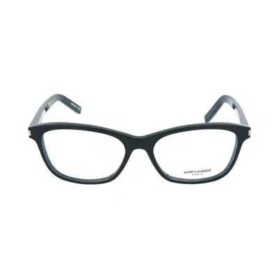 Pre-owned Saint Laurent Square-frame Optical Frames 'shiny Black' | Women's Size Onesize