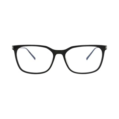 Pre-owned Saint Laurent Square-frame Recycled Acetate Optical Frames 'black Black Transparent' | Women's Size