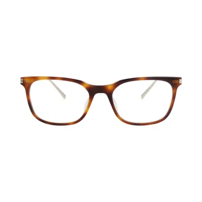 Pre-owned Saint Laurent Square-frame Recycled Acetate Optical Frames 'havana/gold/transparent' | Brown | Women