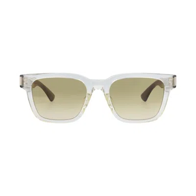 Pre-owned Saint Laurent Square-frame Recycled Acetate Sunglasses 'crystal/brown' | White | Men's Size Onesize
