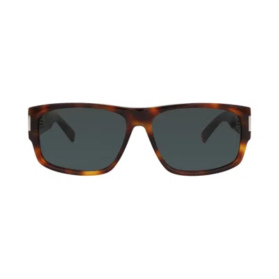 Pre-owned Saint Laurent Square-frame Recycled Acetate Sunglasses 'havana/black' | Brown | Men's Size Onesize