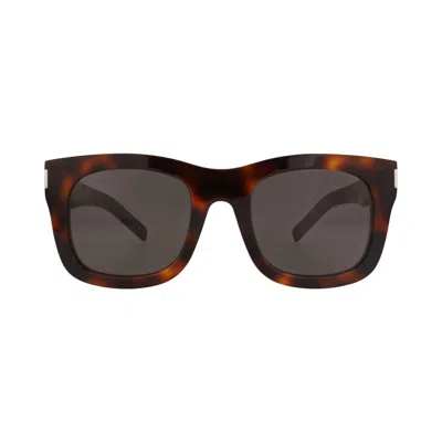 Pre-owned Saint Laurent Square-frame Recycled Acetate Sunglasses 'havana/black' | Brown | Women's Size Onesize