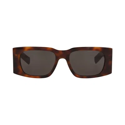Pre-owned Saint Laurent Square-frame Recycled Acetate Sunglasses 'havana/black' | Brown | Women's Size Onesize