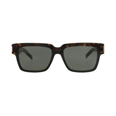 Pre-owned Saint Laurent Square-frame Recycled Acetate Sunglasses 'havana/grey' | Brown | Men's Size Onesize