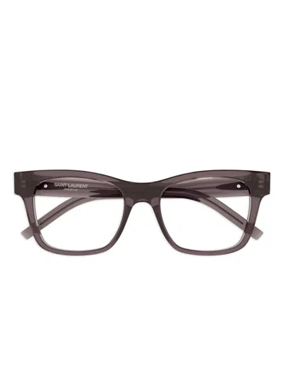 Saint Laurent Square-frame Sunglasses In Brown
