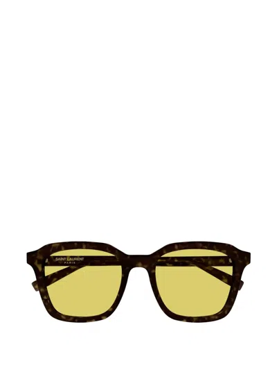 Saint Laurent Square-frame Sunglasses In Brown