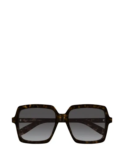 Saint Laurent 56mm Gradient Square Sunglasses In Brown
