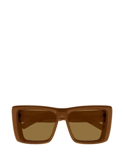 Saint Laurent Square-frame Sunglasses In Brown