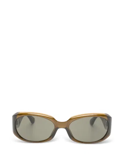 Saint Laurent Square-frame Sunglasses In Brown