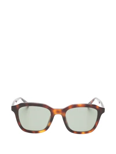 Saint Laurent Tortoiseshell-effect Square-frame Sunglasses In Brown
