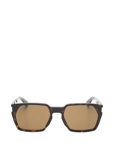 Saint Laurent Sl 894 Geometric-frame Sunglasses In Brown