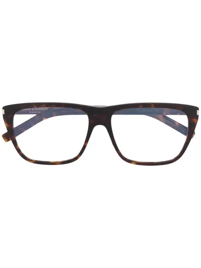 Saint Laurent Square-frame Sunglasses In Brown