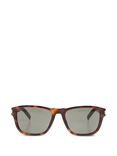 Saint Laurent Square-shape Sunglasses In Brown
