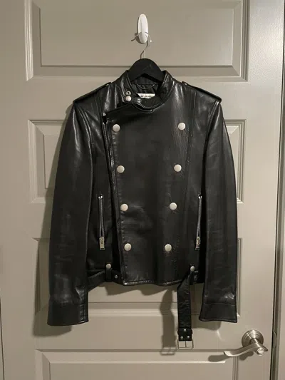 Pre-owned Saint Laurent Ss13 Campaign Asymmetric Biker In Black