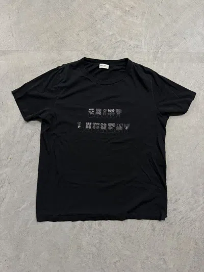 Pre-owned Saint Laurent S/s14 Spell-out T-shirt In Black