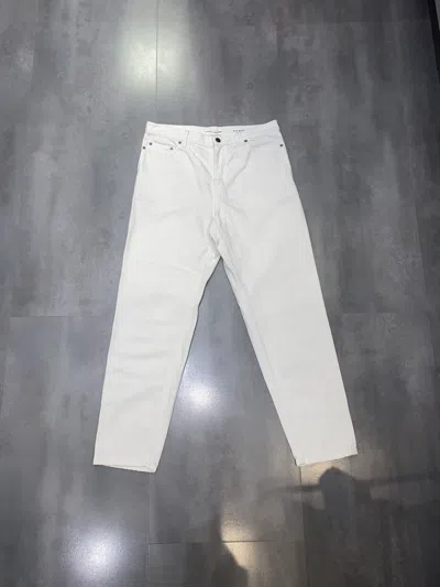 Pre-owned Saint Laurent Ss17  Paris Hedi Era D18 White Denim Pants