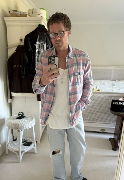 Pre-owned Saint Laurent Ss19 $890  Pink Flannel Super