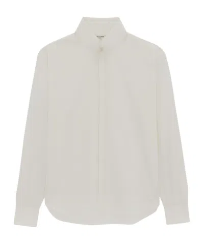 Saint Laurent Classic-collar Cotton Shirt In White