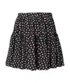 Saint Laurent Star Printed Miniskirt In Black