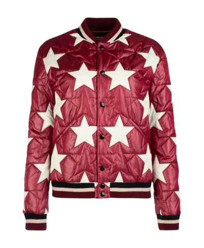 Saint Laurent "varsity" Jacket In Bordeaux