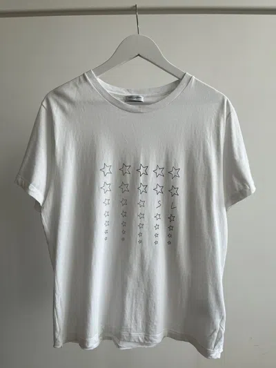 Pre-owned Saint Laurent Star T-shirt In White