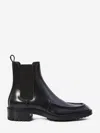Saint Laurent 25mm Joe Pull-tab Square-toe Chelsea Boots In Black