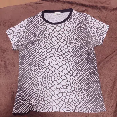 Saint Laurent Stone Decorated T-shirt In Purple