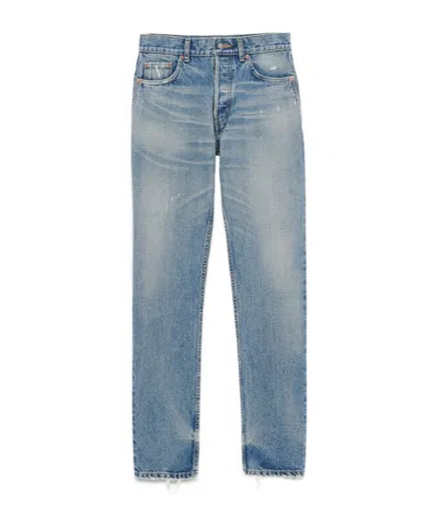 SAINT LAURENT SAINT LAURENT LOW-RISE STRAIGHT LEG JEANS
