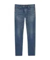 Saint Laurent High-waisted Straight-leg Jeans In Blue