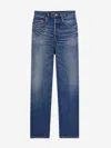 Saint Laurent Straight Cotton Jeans In Denim Dark Blue
