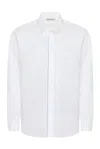 Saint Laurent Straight Hem Buttoned Shirt In White