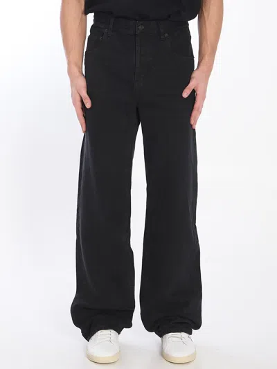 Saint Laurent Straight Jeans In Black