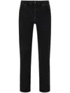 Saint Laurent Denim Jeans With Back Pockets And Belt Loops In Black