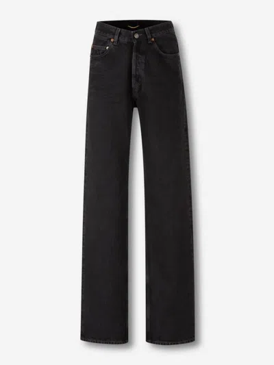 Saint Laurent Straight Jeans In Black